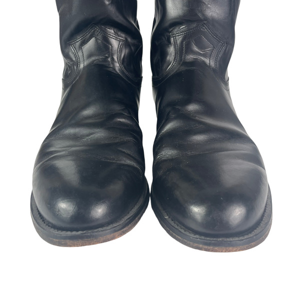 Justin Boots | Shoes | Justin Black Corona Roper Premium Leather ...